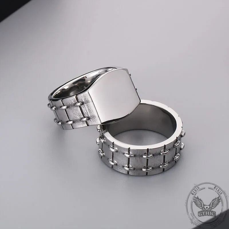 Simple Tire Stainless Steel Ring