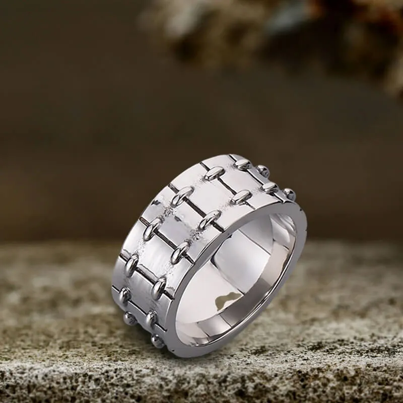 Simple Tire Stainless Steel Ring