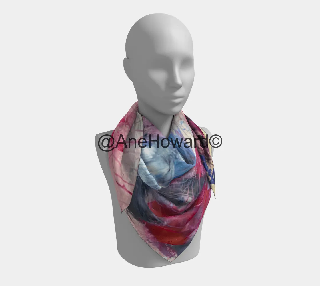 Square Silk Scarf Abstract Sailing