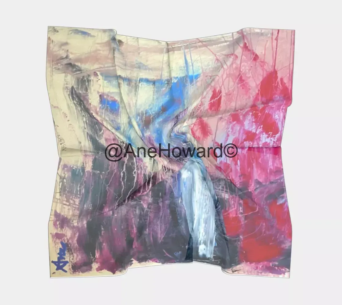 Square Silk Scarf Abstract Sailing