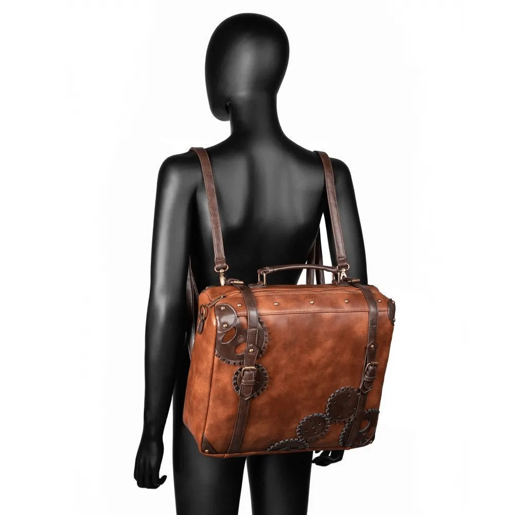 Steampunk Large Capacity Messenger Bag / Rivets Shoulder Bag