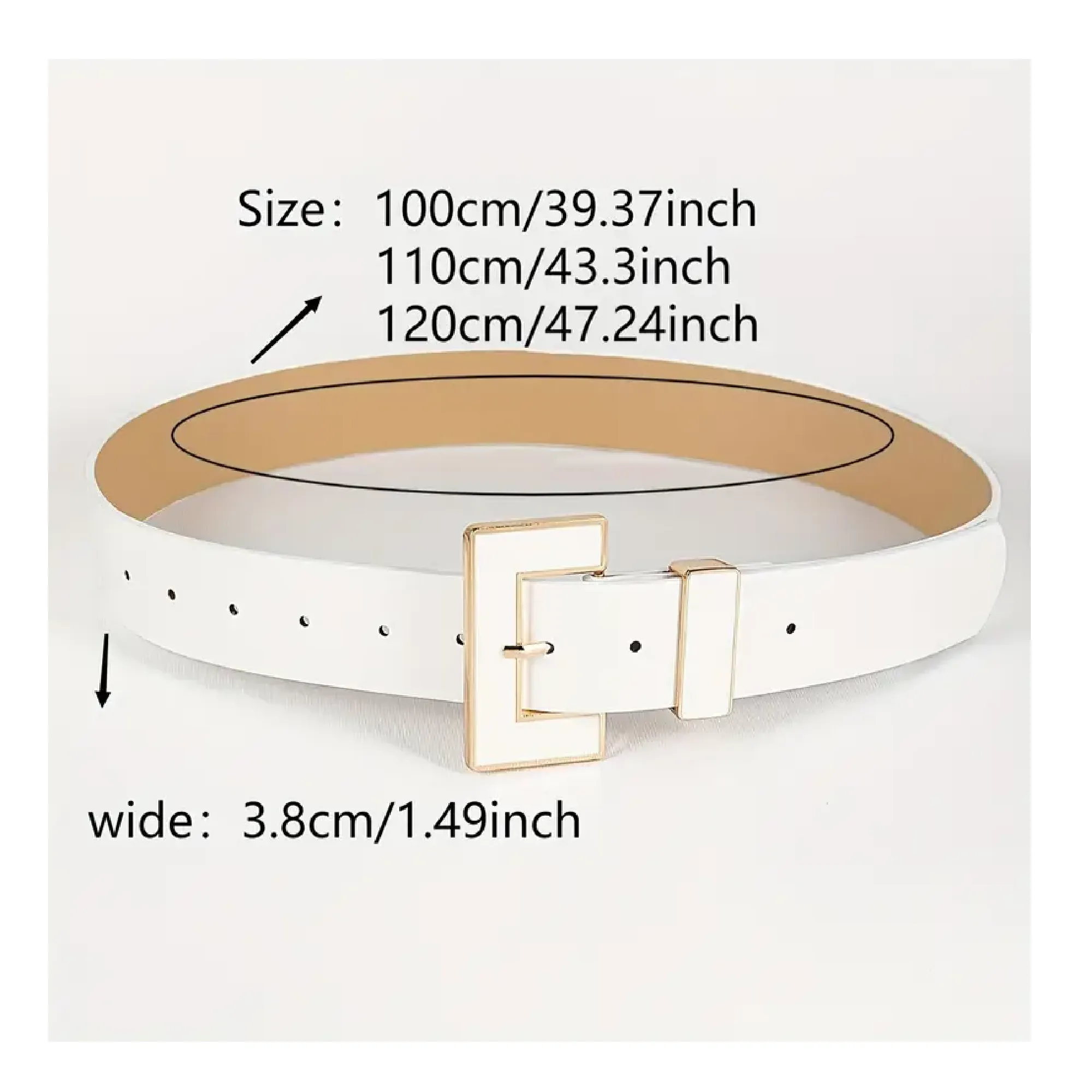 Stylish Square Buckle Belts Simple Solid Color PU Waistband Classic Jeans Pants Belt Dress Coat Girdle For Women Girls