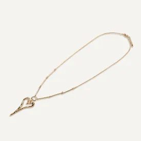 Sweetheart Long Necklace In Gold-Tone