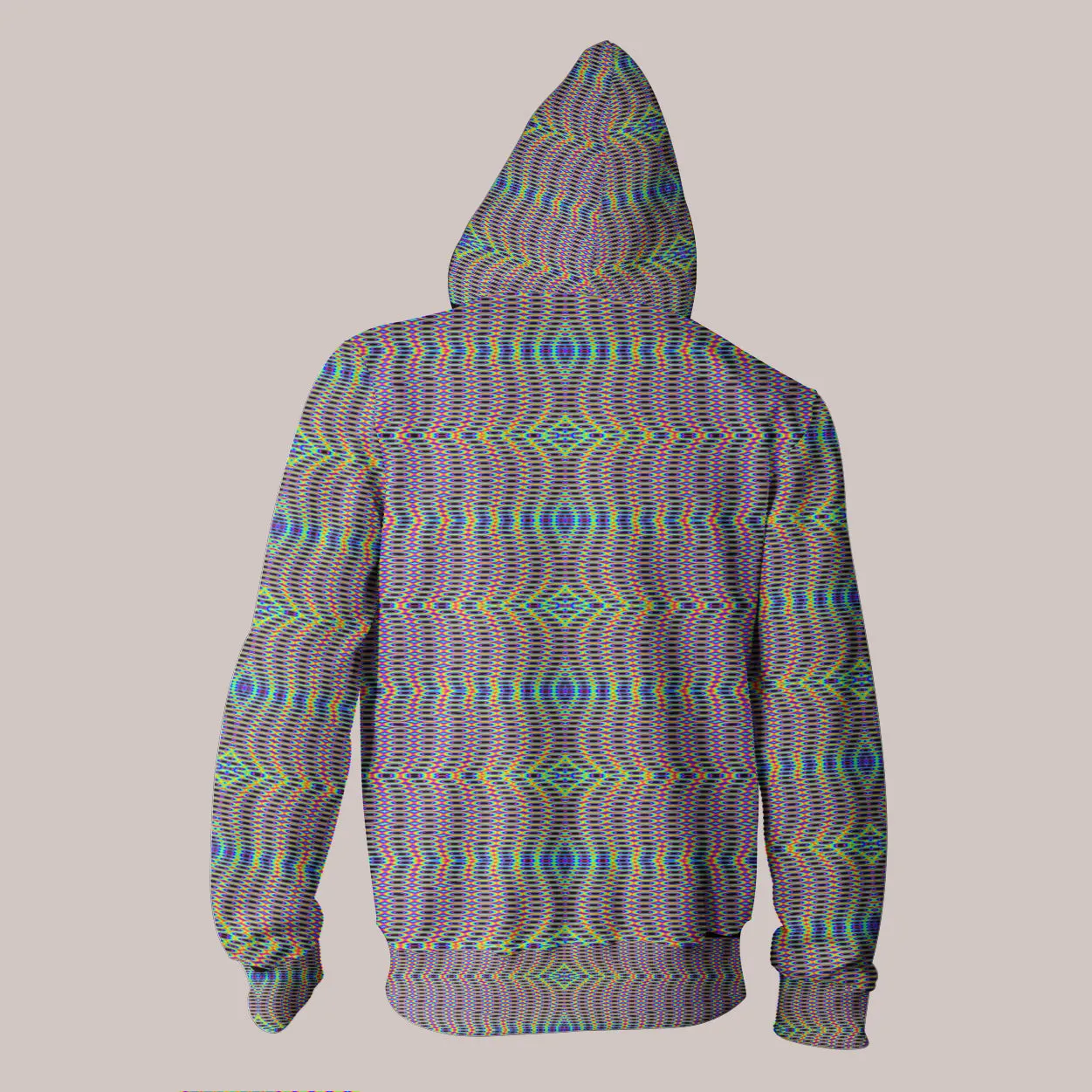 Synergium Hoodie – Hypnotic Psychedelic Geometric Pattern