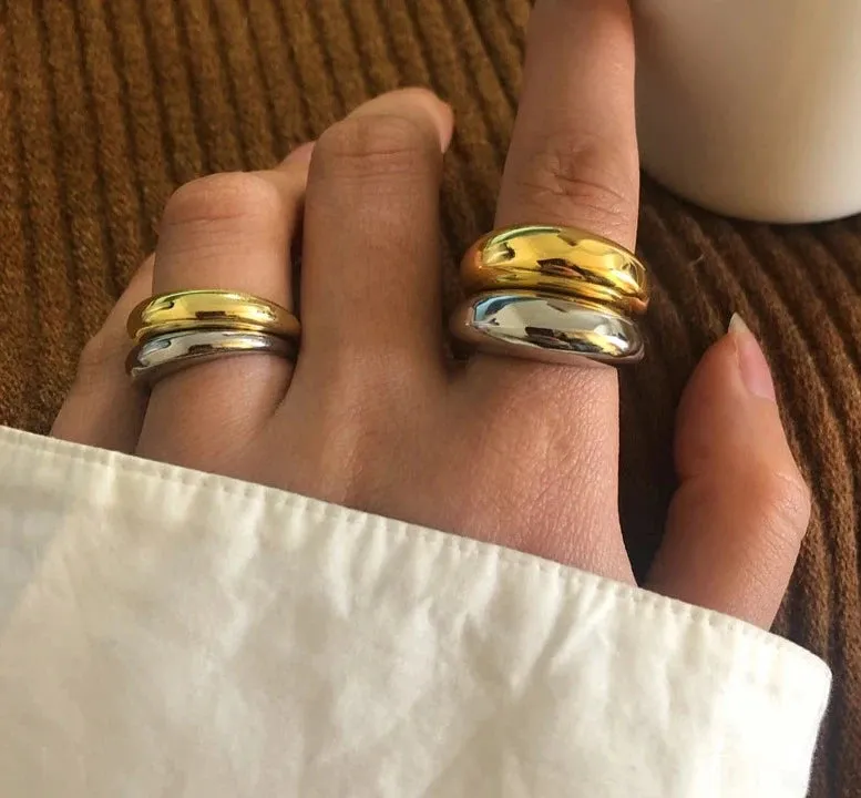 TEEK - Gold or Silver Color Minimalist Ring