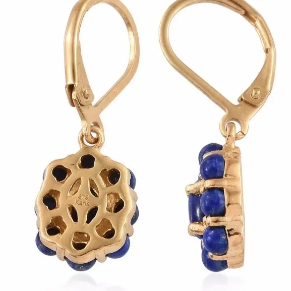 Timeless Lapis Lazuli Gemstone Earrings 1"