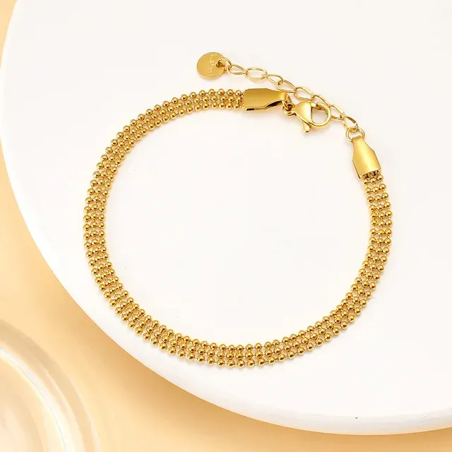 Tuliz Sleek Gold Bracelet