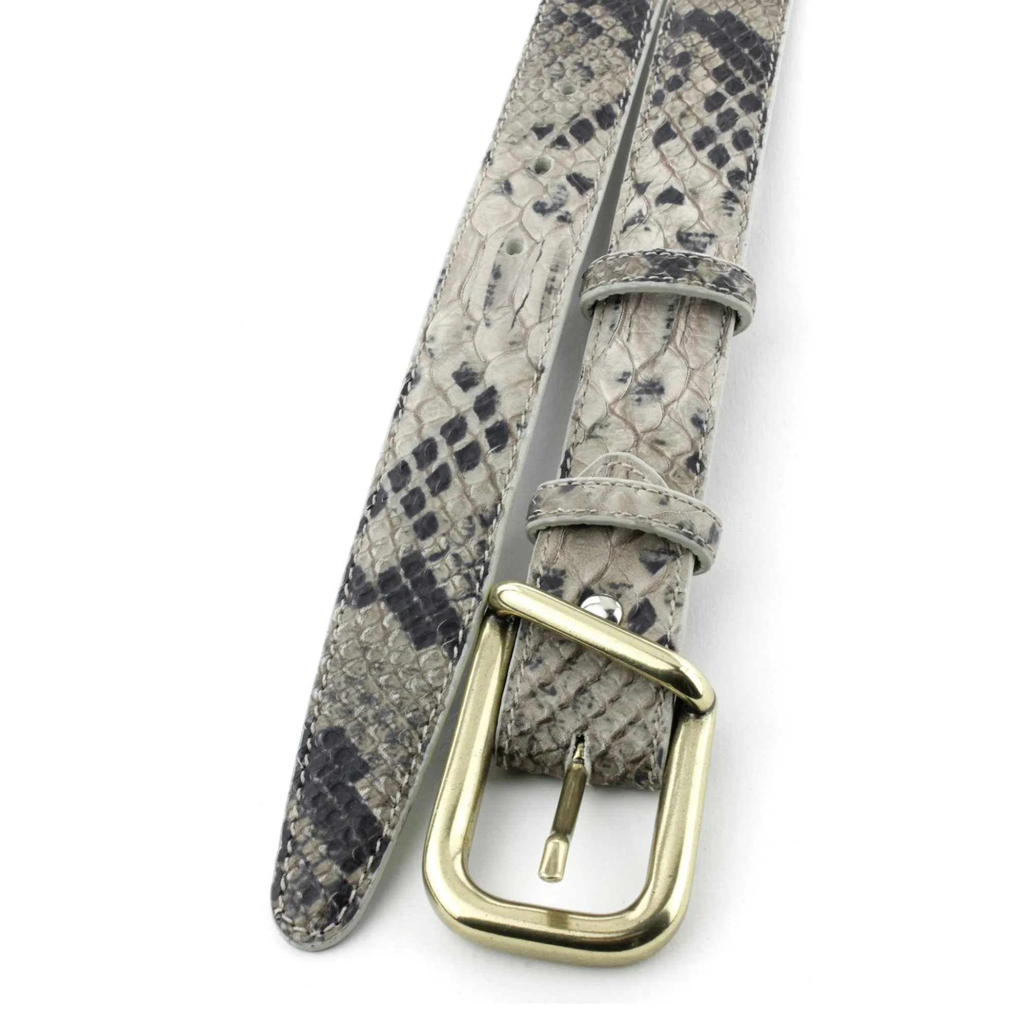 Twig mock python narrow belt