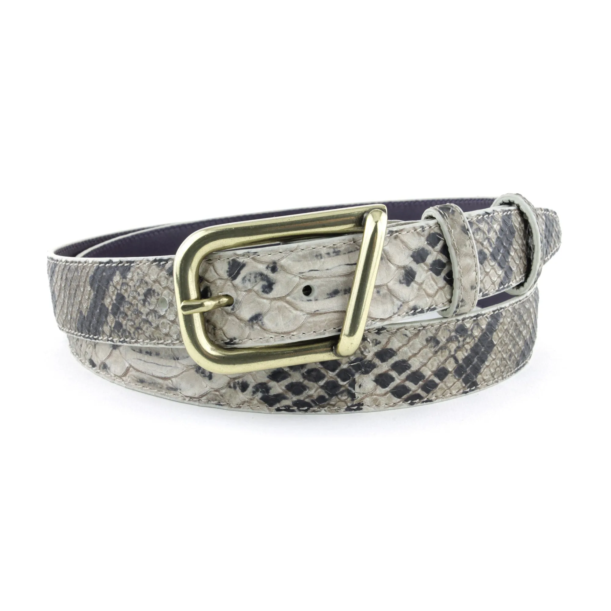 Twig mock python narrow belt