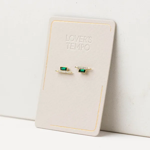 Vendetta Emerald Stud Earrings